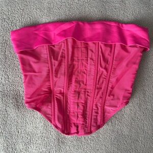 White Fox Boutique Pink Corset Top